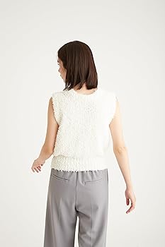 Amazon | [エミ] 2wayフリンジテープヤーンニットベスト